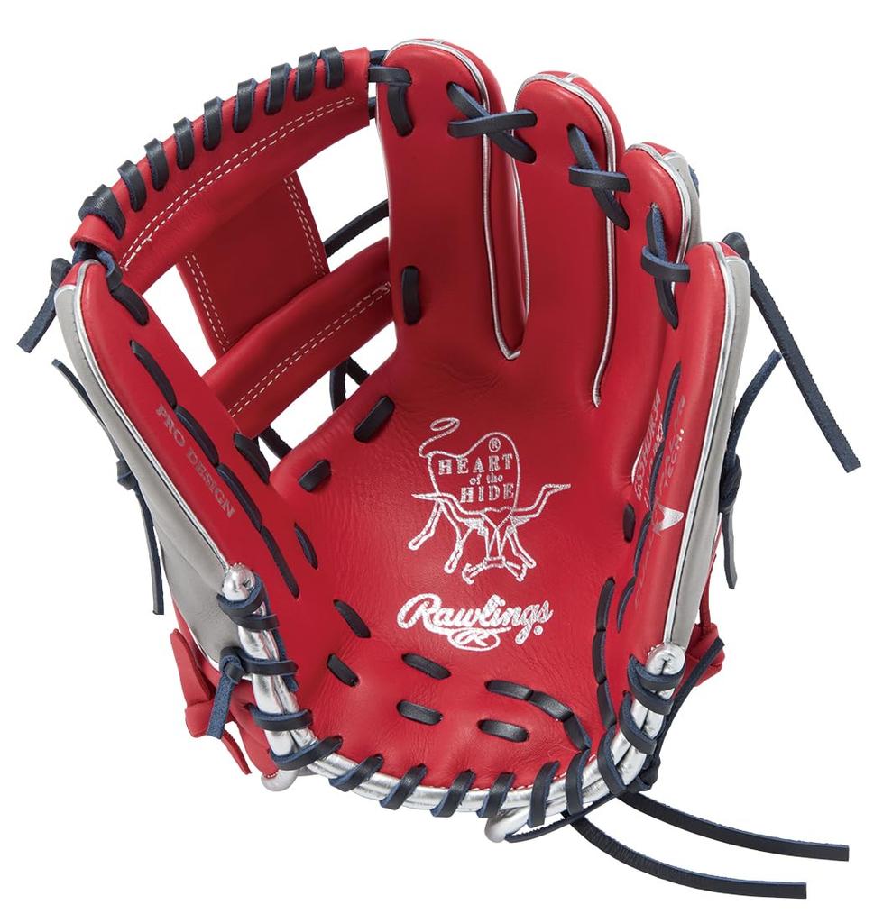 Rawlings HOH DP Colors Baseball for Softball and Size Women's Glove, Scarlet/Gray, GS5HDR34, Baseball, 11.5 (Right-Handed Throw)