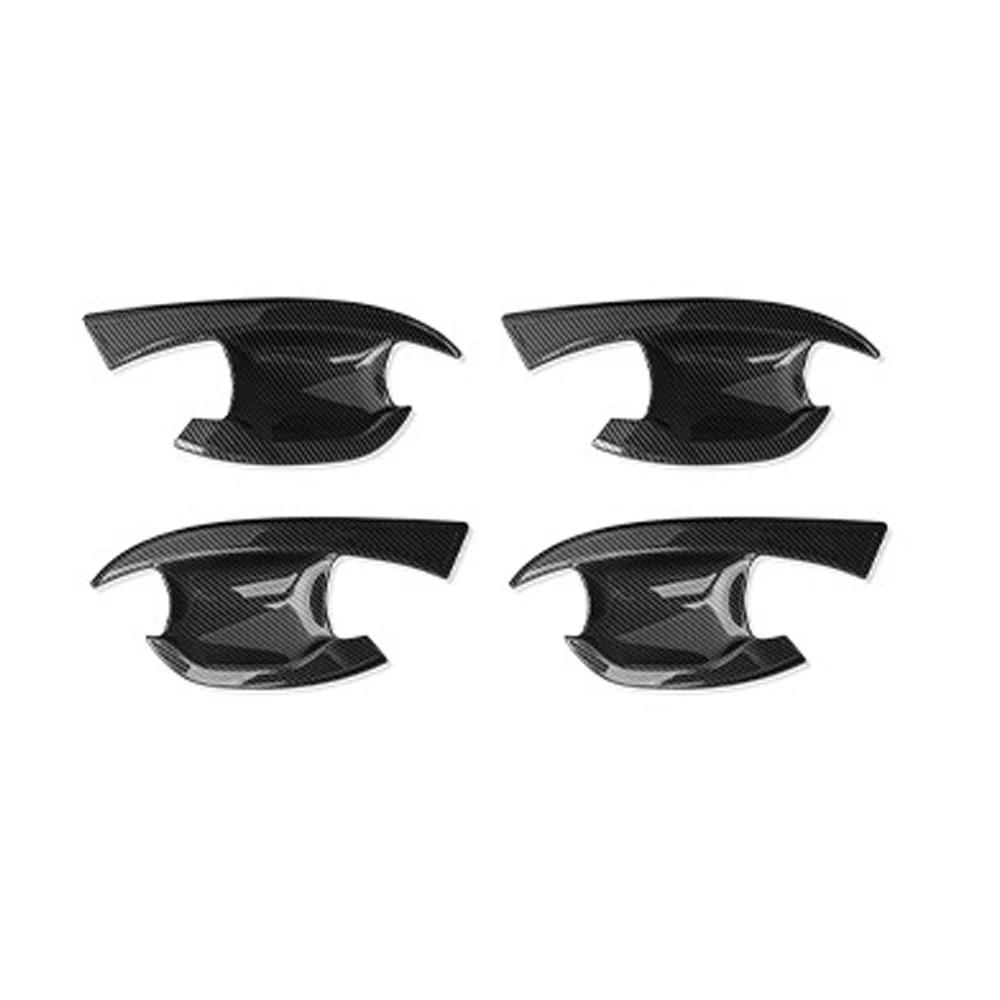 

Carbon Fiber Style Black Exterior Outer Door Bowl Cover Trim For Kia Sportage NQ5 Exterior Style Decoration Accessories
