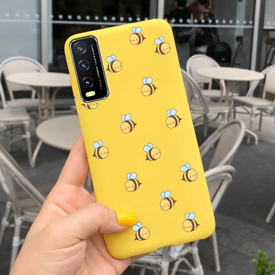 For Vivo Y20 Y20i 2021 Case Silicone Fashion Daisy Sunflower Floral Soft Phone Cover For Vivo V2029 V2027 V2032 Y 20 Y 20i Coque