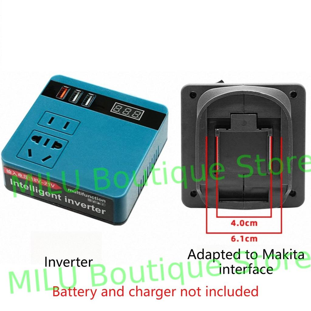 Lithium battery inverter power bank Makita portable DC 20V to 220V smart transformer (battery not included)
