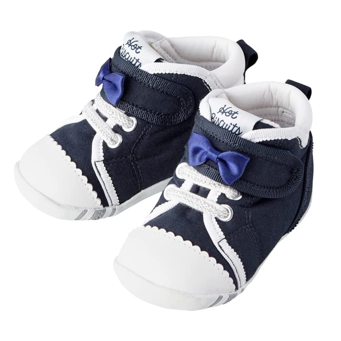 MIKIHOUSE HOT BISCUITS First Baby Size Navy Blue Shoes, 73-9301-575, 11.5cm,