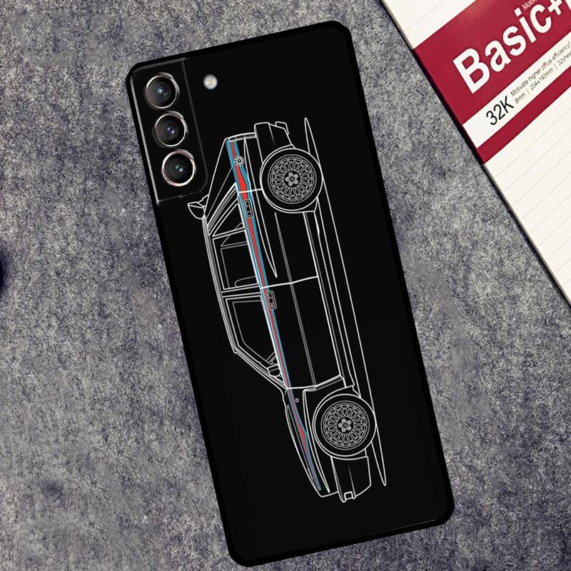 Rally Car Illustration Case For Samsung Galaxy S24 S26 Ultra S10 S20 S21 S22 S23 Plus S25 FE S25 Ultra Cover Coque Galaxy S23Ultra