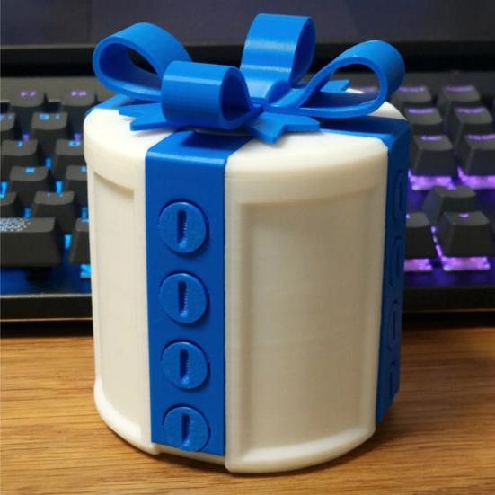 3D Tréfa Csavaros Doboz Bosszantó Ajándékdoboz Csavarokkal Újrafelhasználható Puzzle Doboz Masnival Gag Ajándék Szeretteinek Valentin-napi Tréfák