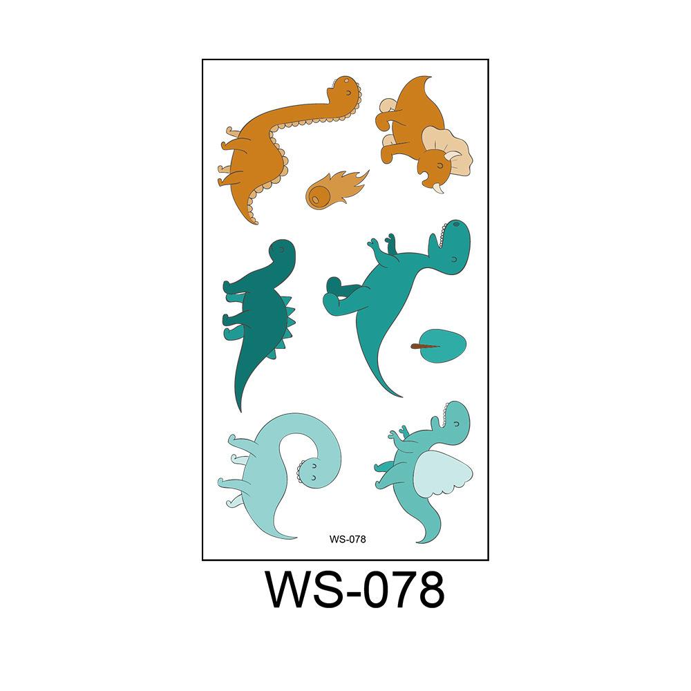 Cross Border Cartoon Children's Dinosaur Tattoo Stickers Kindergarten Party Rewards One-time Waterproof Personalized