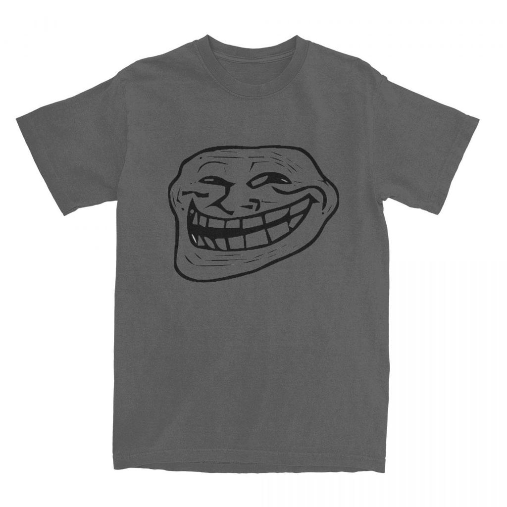Men Rage Comic Trollfac T Shirts Funny Anime Pure Cotton Top Tees Summer Short Sleeves T Shirt O Neck Fashion Tshirt Plus Size