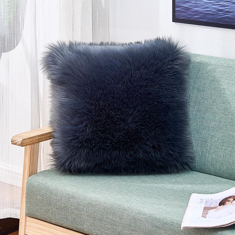 Nordic Plush Cushion Cover - Removable, Washable, Soft Pillow Case for Sofa (Core Not Included)