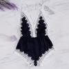 Fashion  Women Sexy Lingerie Girl V-neck Lace Splice Bodysuit Sleepwear 
