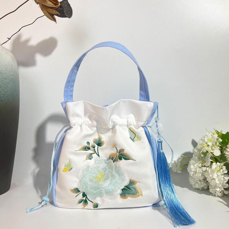 REWELL Embroidered Hanfu Style Crossbody Bag with Tassel