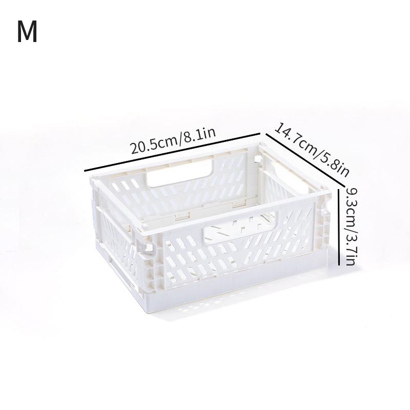 

6 цветов пластиковый складной стационарный держатель для продуктовой корзины органайзер для хранения игрушек в спальне настольный контейнер для хранения ящик M белый