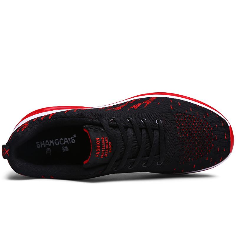 New Flying Woven Breathable Running Shoes Men's Explosive Cushioned Cushioned Sports Shoes Springback Running Shoes