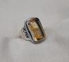 Handmade Citrine Sterling Silver Ring: Boho November Birthstone
