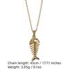 Fashion Unique Fish Bones Pendant Necklaces for Women Zirconia Necklace Wedding Party Jewelry Accessories