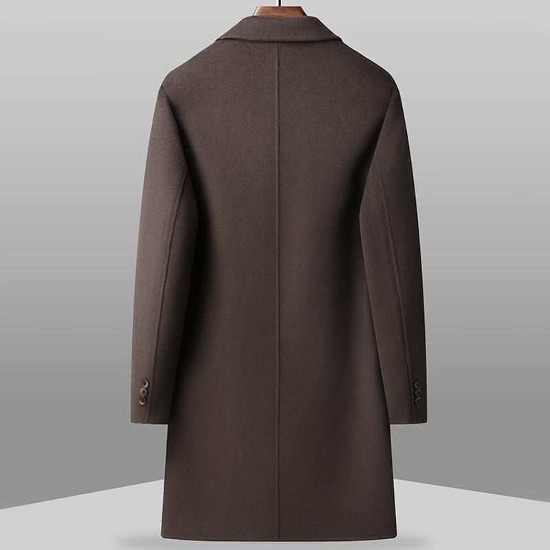 Suit Collar Double-sided Woolen Coat Men's Autumn and Winter New Goose Down Removable Liner Business Woolen Coat
