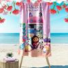 Asciugamano da Spiaggia con Stampa Gabby Dollhouse, Asciugamano Grande Morbido ad Asciugatura Rapida per Spiaggia Campeggio Nuoto