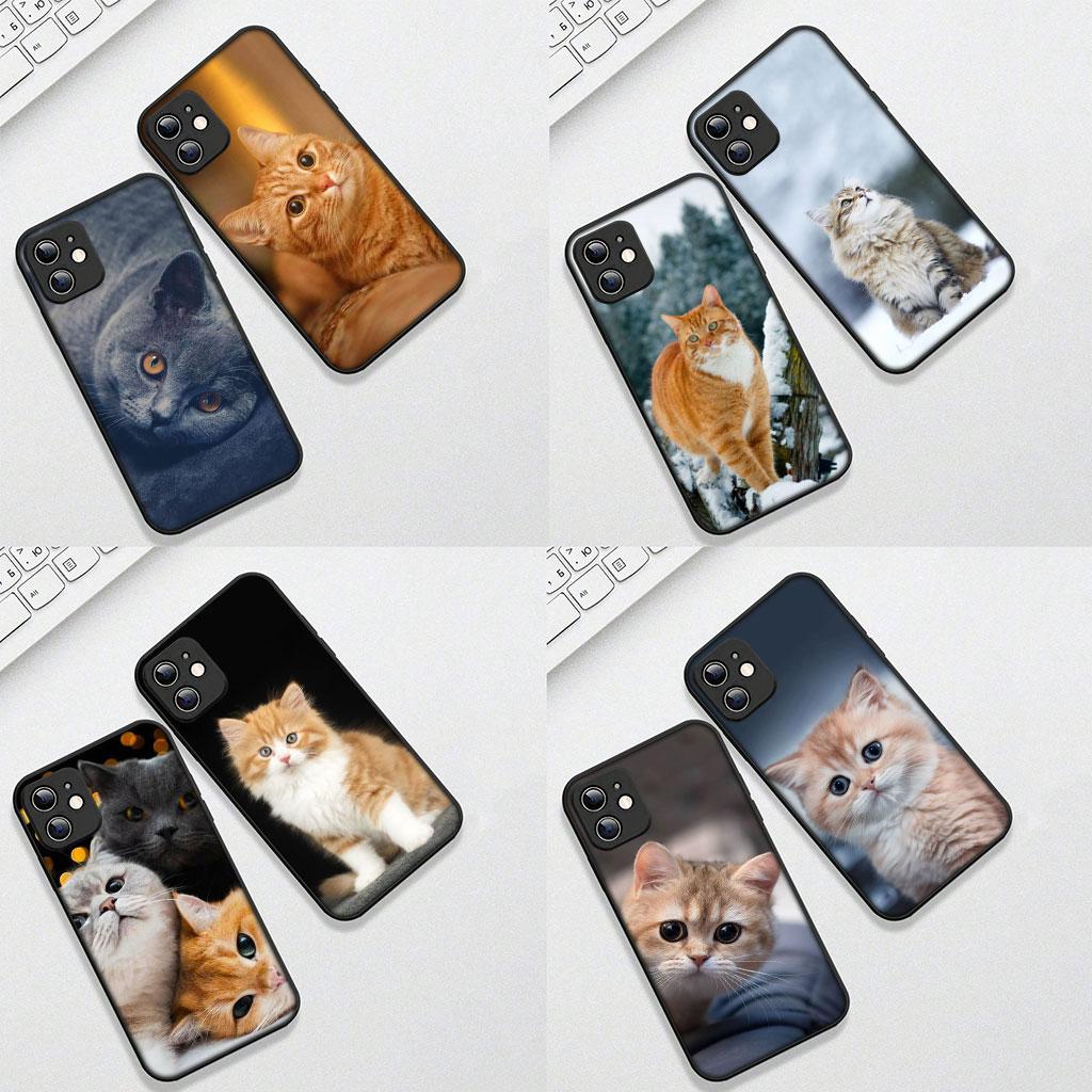 Soft Cover for Samsung Galaxy S25 S24 S23 FE Plus Ultra S7 Edge A16 A15 5G S25+ Coque Phone Case Meow Eyes Kitten Cat