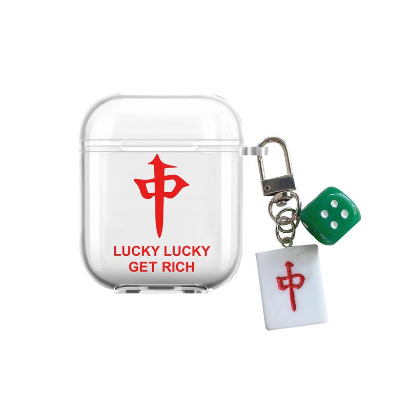 Mahjong Medium Hair for Apple AirPods 4 Generation Pro2 Wireless Bluetooth 1/2/3 Generation Earphone Cover Transparent Soft Case