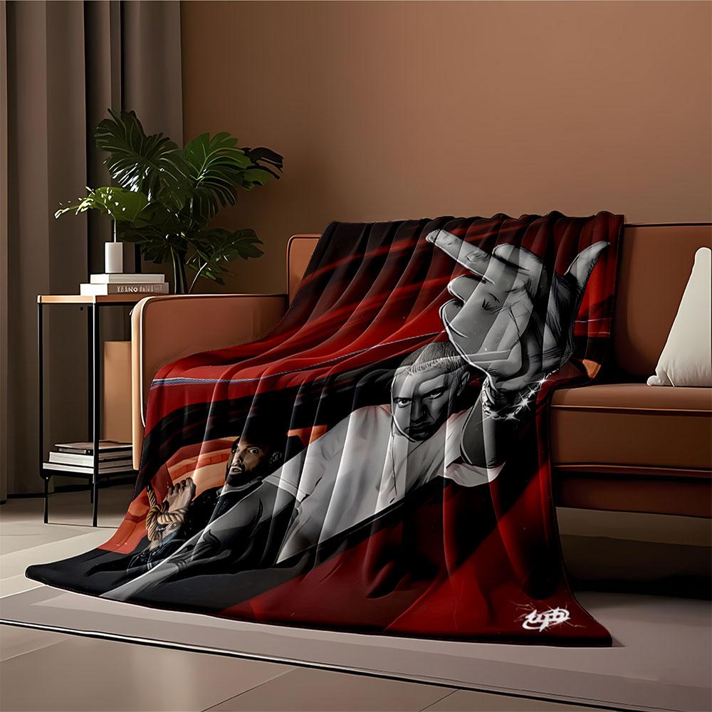 Car and Hand Illustration Blanket for all seasons blanket lunch break throw gift
