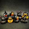 Lovely Duckieville Duck Statuette Punk Rock Duck Statue Satanic Duck