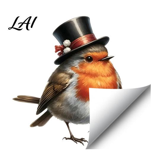 Removable Holiday Glass Stickers Christmas Bird Static Window Stickers PVC Waterproof Decorative Decals Flexible Cut to Size for Doors Seasonal Home