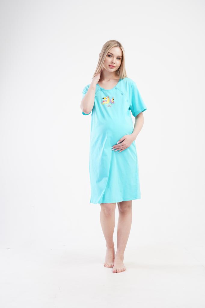 Women's Cotton Short-Sleeve Nursing Shirt XL Vienetta Comfortable