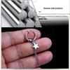 Baoshali Titanium Steel Star Tassel Ear Hoops: Trendy No-Piercing Men's Earrings