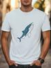 T-shirt Unisexe Graphique Baleine Bleue Femmes Hommes T-shirt Tendance T-shirt Décontracté T-shirt Unisexe