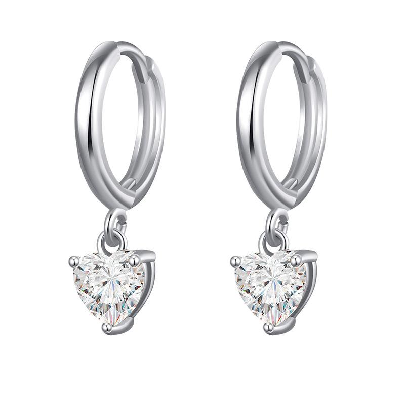 Stainless Steel Crystal Zircon Drop Earrings For Women Punk Cubic Zirconia Wedding Female Jewelry Girl Friendship Gifts