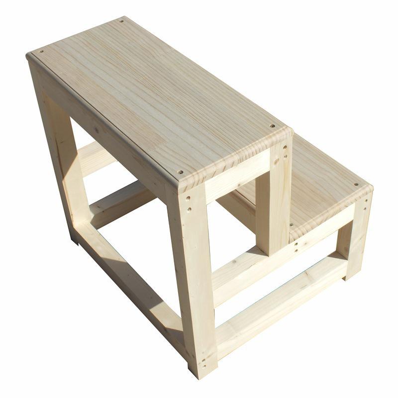 Compact Folding Solid Wood Step Stool & Ladder for Home Use