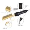 Anion Hair Straightener Comb Electric Heating Straightener Heated Electric Comb 2 In 1 Professional Beard Straightener Brush