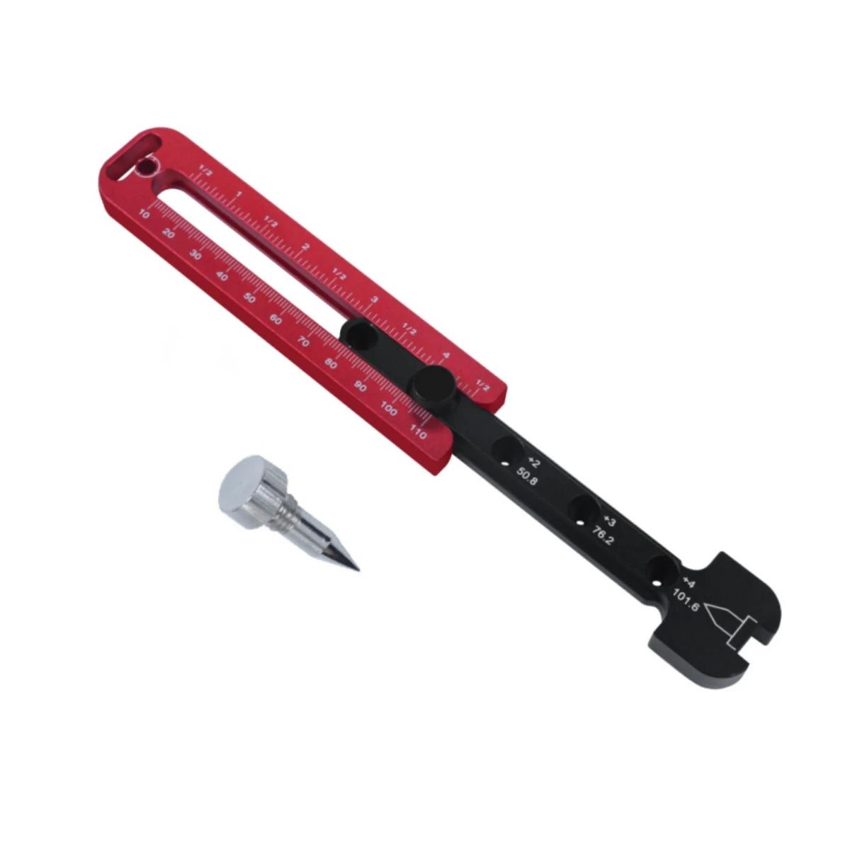 Разметочный циркуль для деревообработки - Регулируемый циркуль - Центроискатель с фиксированной точкой - Разметочный циркуль для кругов - Круглый разметочный инструмент (метрический/дюймовый)