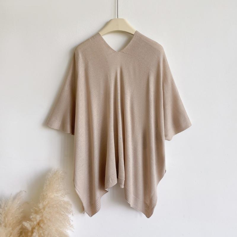 Loose Knit Shawl Sun Protection Spring Summer Autumn Long Cover Up