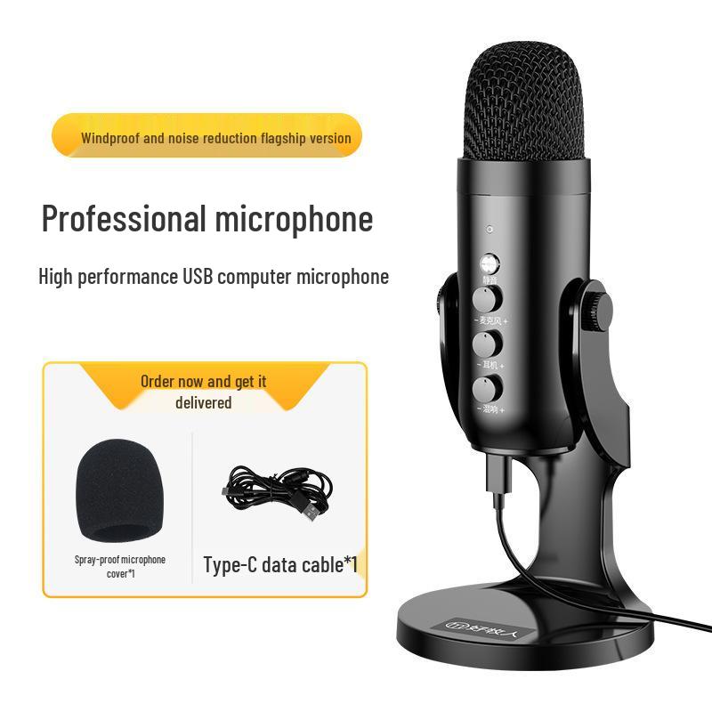 

Desktop Condenser Microphone for Streaming, Singing, and Recording with Mobile Sound Card Compatibility