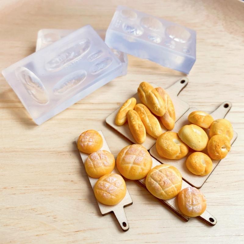 Bread Resin Mould Epoxy Resin Molds Bread Ornament Mold Ornaments Casting Moulds Silicone Material for Table Decorations