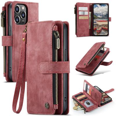 iPhone 16 Drop-Proof Leather Wallet Case for 14Pro & 13