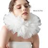 Stilvolles Puff-Design Mehrlagiges Netz Abnehmbarer Kunstkragen Cosplay Clown Choker Halskrause für modebewusste Frauen