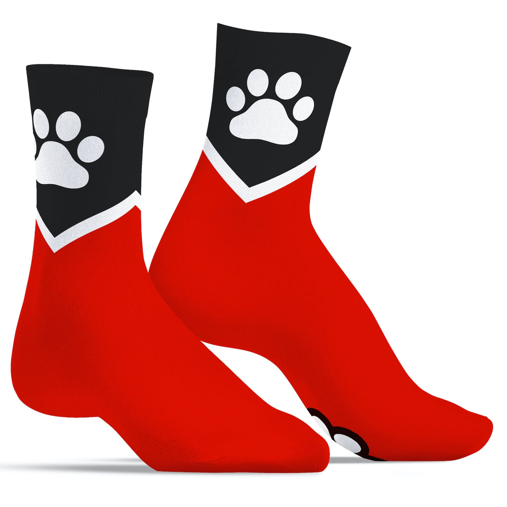 Chaussettes Paw Kinky Puppy Rouges - Kinky Puppy Socks - CHAUSSETTES