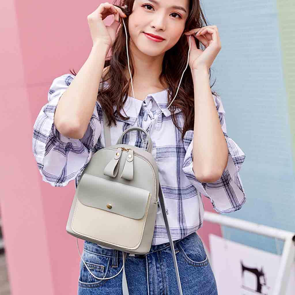Clearance Wobuoke Fashion Lady Shoulder Small Backpack Leather Purse Mobile Phone Messenger Bag Clearance Wobuoke Fashion Lady Shoulder Small Backpack Leather Purse Mobile Phone Messenger Bag