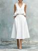 New Arrivals Summer Women's Linen Blend Two-Piece Set with Ruffles