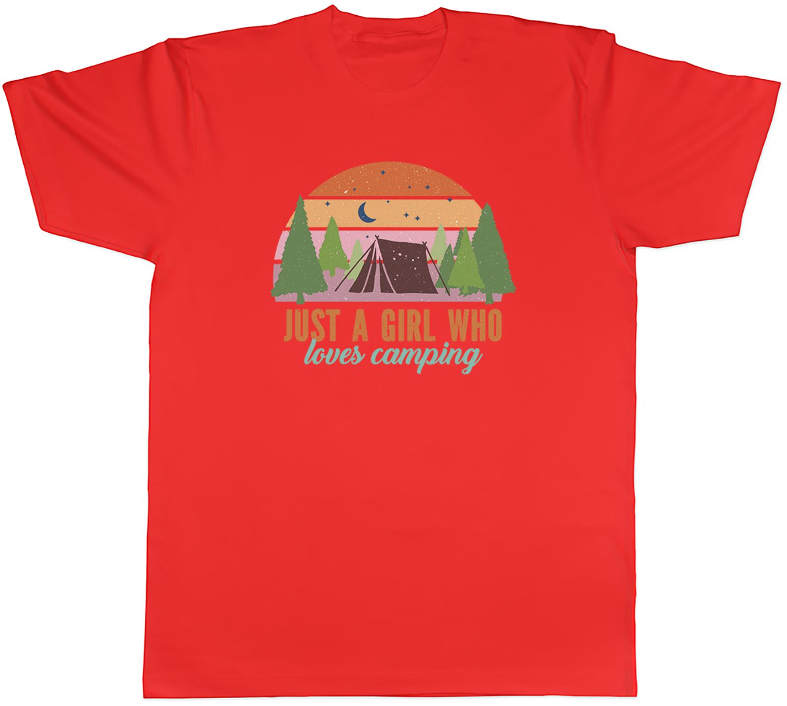 Just a Girl Who Loves Camping Unisexs TShirt Tee Gift Top S