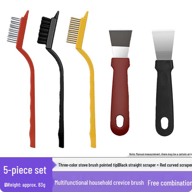 Compact Crevice and Tile Cleaning Brush for Bathroom and Kitchen Standard