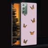 Butterfly Case for Samsung Galaxy Note 20 Ultra 10 Lite 9 8 A53 A52 A12 S22 S21 FE S20 Plus TPU Black Phone Cover Shell Animals