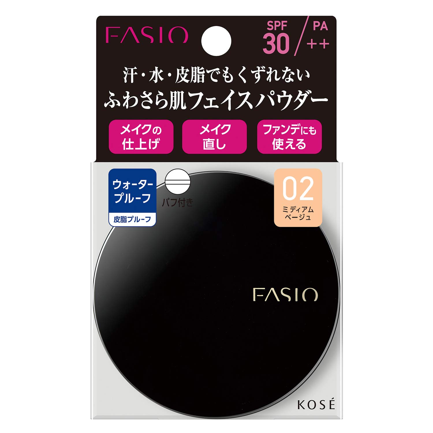 

FASIO Lasting Face Powder WP 02 Medium Beige 5.5g