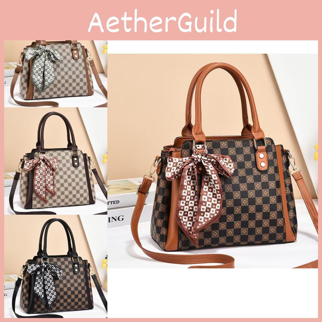 Modern Handbag Womens With Spacious Design And Stylish Plaid Elements For Use Daily