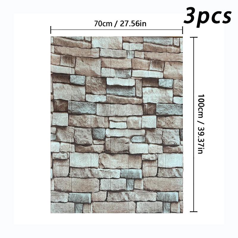 70X100cm 3D kendinden yapışkanlı antika duvar kağıdı oturma odası duvar dekorasyonu duvar çıkartmaları