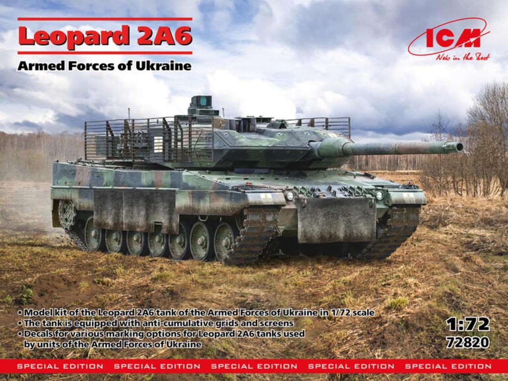 ICM Ukraine Leopard 2A6 Plastic Model 72820 1/72 (Tank)
