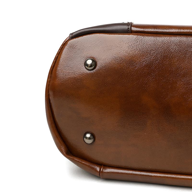Elegante PU-Leder-Tragetasche für Damen – Schultertasche mit großem Fassungsvermögen, verstellbarem Riemen und Vintage-Design, perfekt für den täglichen Gebrauch