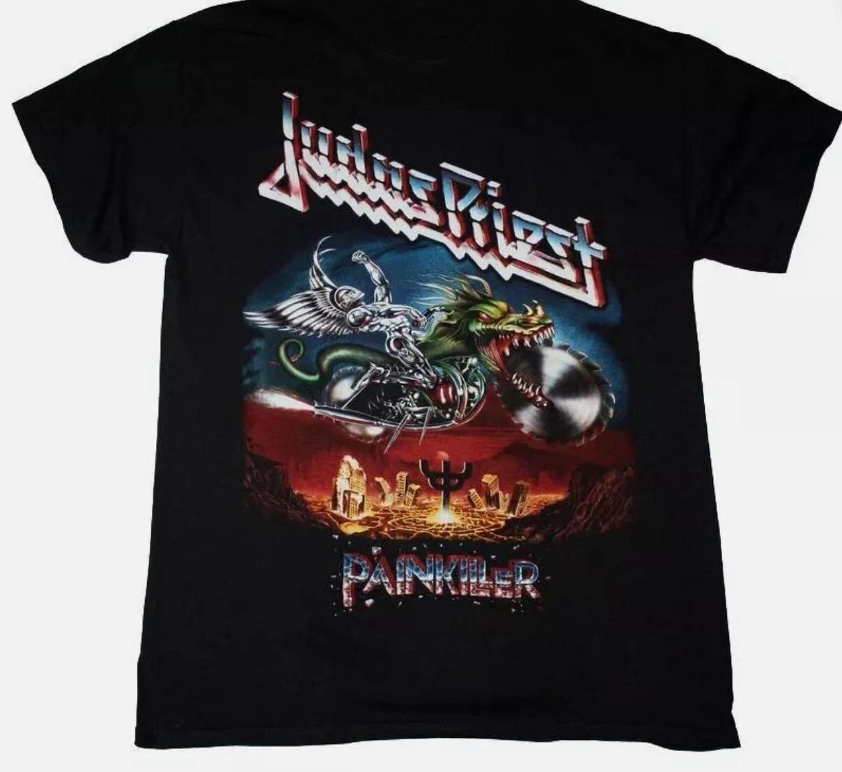 

Judas Priest Painkiller 1990 Черная 100% Хлопок Футболка Мужская Топ S