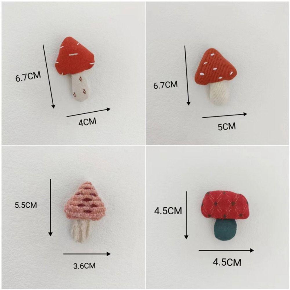 1 Pair Fabric Fabric Mushroom Pin Handmade Handcrafted Pin Premium Woodland Brooch Bag Accessory