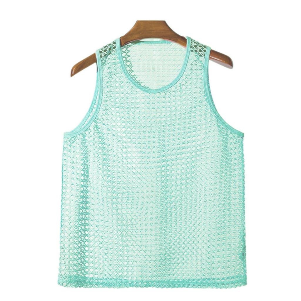 Hollow Fitness Sports Sleeveless T-shirt Sexy Knitted Vest