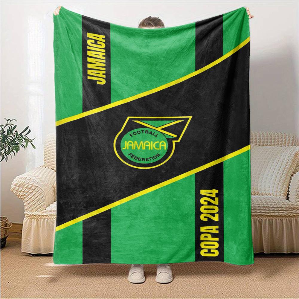Jamaica Print Flannel Blanket High Quality Warm Comfortable Cover for All Seasons Perfect for Gifts Home Decor